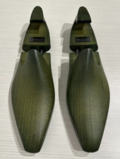 BERLUTI LIGHT WOOD ARTICULATED SOLID GREEN SHOE TREES STRETCHERS SIZE 6UK/7US