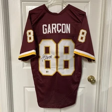 Pierre Garcon Autographed Custom Washington Redskins Jersey Beckett COA Signed
