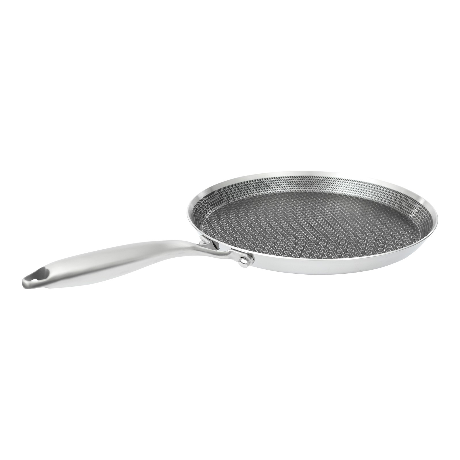 10 Inch Stainless Steel Crepe Pan Non Stick Flat Skillet Pancake Pan Cooking Pan