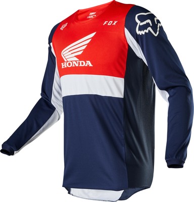 red white and blue motocross gear