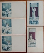 5 CARTOLINE REUTINGER - DONNINE INIZI '900 FRANCIA - Ed. DE SIMONE CHIAIA NAPOLI