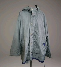 Nike Vintage 90s Green and Blue Hooded Lined Parka Jacket Mens Size Large
