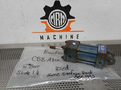 HANNIFIN CBB-A10C Air Cylinder 2'' Bore 1-1/2'' Stroke Used Slight Surface Rust