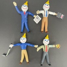 Vintage Jack in the Box Bendable Toys Figures Lot of 4 1990  s Golfer Businessman