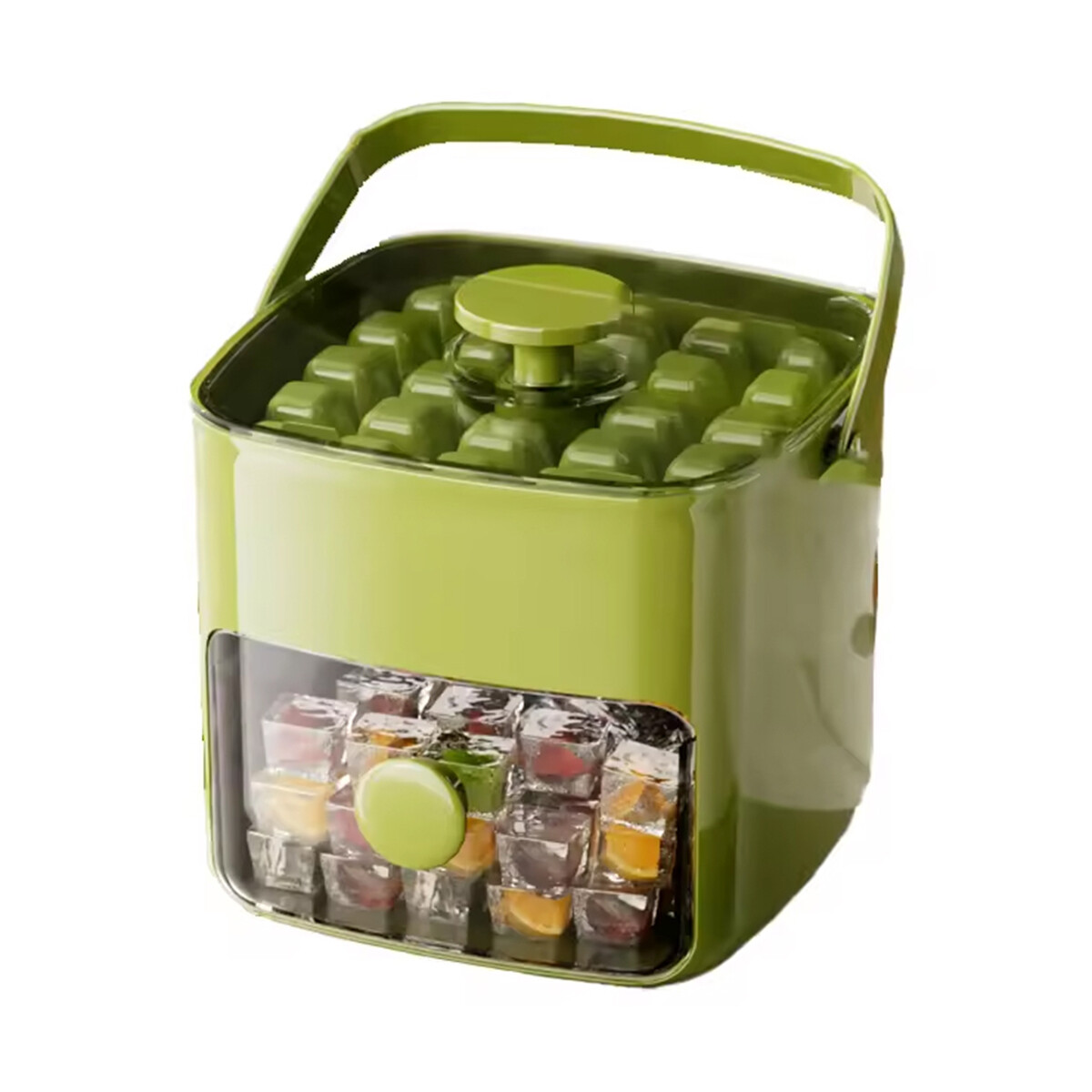 Ice Cube Trays for Freezer Ice Cube Tray with Lid and Bin 2 layers of 48 cells