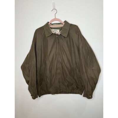 VTG Aberdeen Collection Jacket Mens XLT Brown Bomber Jacket Satin Lined Vintage