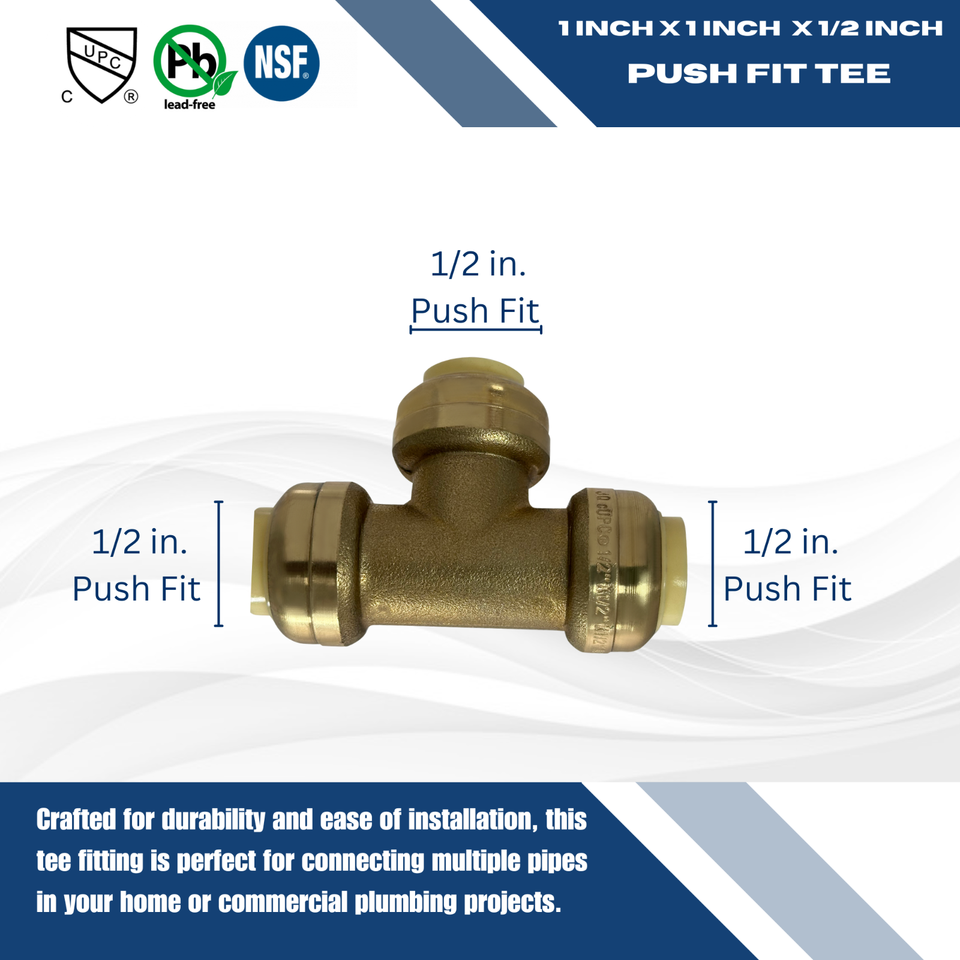 Lot De 100 Bouchons Pour Raccords Push-Fit 1/2 Pouce - Laiton - Avec Clip De Sécurité Inclus