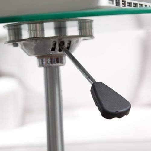 Home and Office Clear Glass and Aluminum Laptop Stand with Casters - Picture 3 of 5