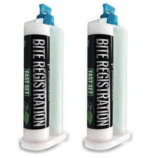 2 x Dental Bite Registration Material Fast Set 50ml Cartridges (Made in Germany)