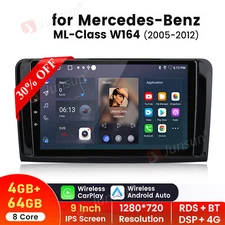 8Core 4+64GB Android 13 Carplay Stereo Radio For Mercedes ML/GL Class W164 X164