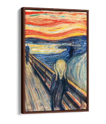 EDVARD MUNCH, THE SCREAM -FLOAT EFFECT CANVAS WALL ART PRINT - Picture 2 of 12