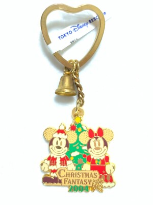 DisneySEA東京 ミッキー ミニー キーホルダー 2004 クリスマスツリ Tokyo Disneyland Limited Mickey Minnie Christmas 2004 keychain