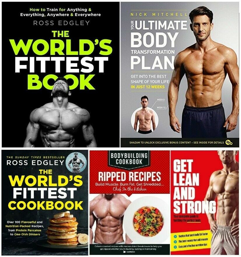 The World’s Fittest Cookbook, Get Lean, BodyBuilding , Fittest Book, 5 Books Set