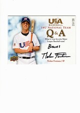 NOLAN FONTANA 08 USA BASEBALL 18U NATIONAL TEAM Q&A AUTO ROOKIE CARD # #ed 15/20