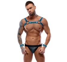 Mens Harness Set With Blue Details