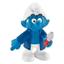 NEW 20668 Caretaker Smurf 2015 Job Smurfs Figurine RETIRED rare toy schlumpf