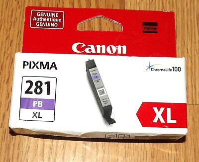 Genuine Canon Pixma CLI-281 XL PB High Yield Ink Cartridge Photo Blue CLI-281XL