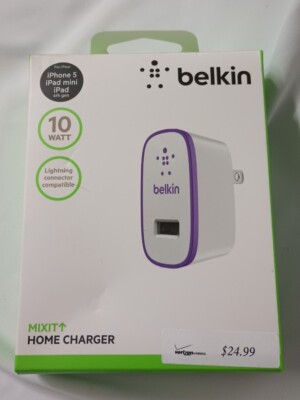   Belkin iPhone 5 iPad Mini iPad 4th Gen 10 Watt Home Charger   Shipping 