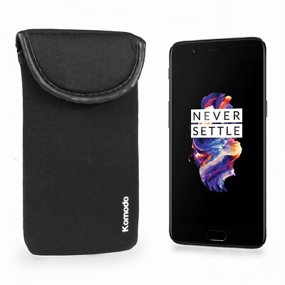 Komodo One Plus 5 schwarz Neopren Handytasche Socke Cover Case