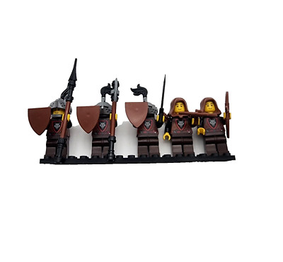 LEGO CASTLE WOLF PACK 5 PACK BROWN SHEILDS MINI FIGURES