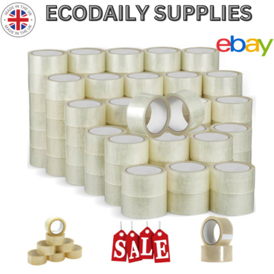 6 Rollen pro Packung 50 mm x 66 m transparentes Verpackungsband für Pakete und Kartons