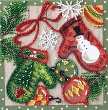 DIY Bead Embroidery Kit Holiday Things Beaded stitching needlepoint beadwork