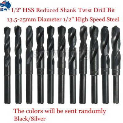 HSS Reduced Shank Twist Drill Bit 17 18 20 22mm Diameter 1/2" High ...