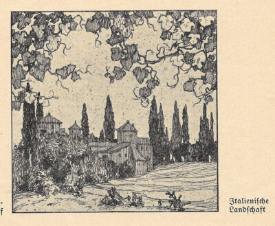 Italian Landscape * E. Müller-Woltersdorf (1928/29) - [TÜ-895]