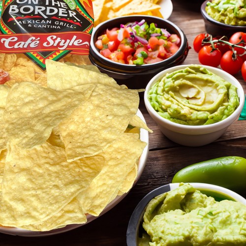 (2 pack) On The Border Cafe Style Tortilla Chips, Gluten-Free, 16.5 oz Bag - Picture 3 of 10
