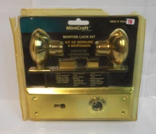 MINTCRAFT POLISHED BRASS MORTISE SKELETON DOOR LOCKSET 8946394 NIP
