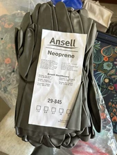 5Pair of Ansell Neoprene Chemical Resistant Gloves 11, 13" Black 29-845