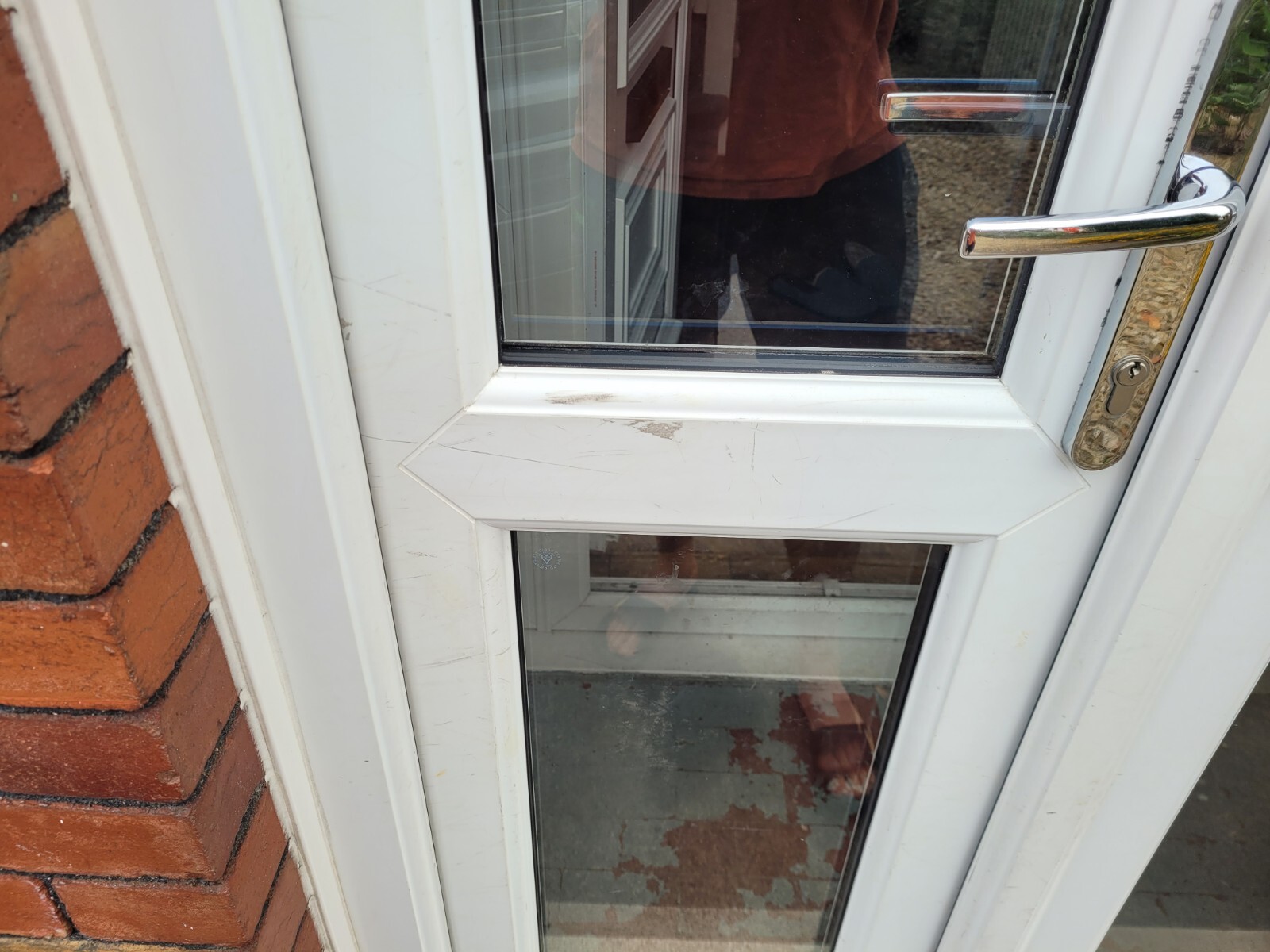 used white upvc french doors eBay