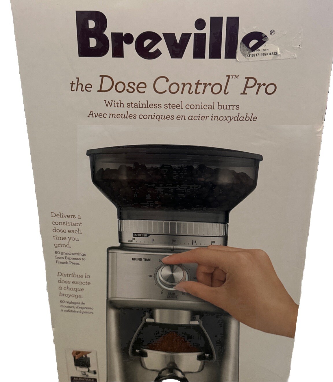 Breville BCG600SIL Dose Control Pro Coffee Bean Grinder, Silver NIB eBay