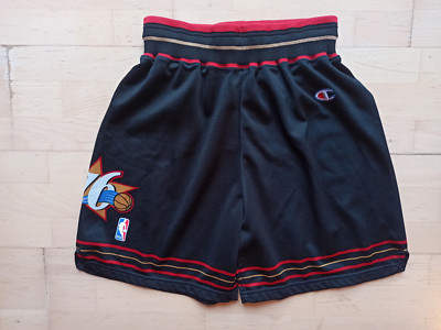 Champion Philadelphia 76ers NBA Shorts Hose Vintage Allen Iverson schwarz S