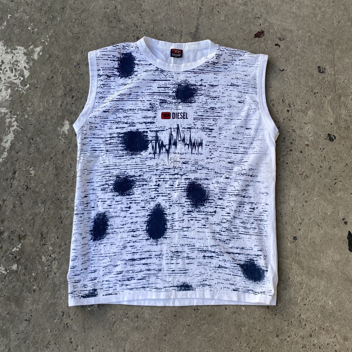 トップス DIESEL damage crash guitar T-shirt y2k Diesel Women