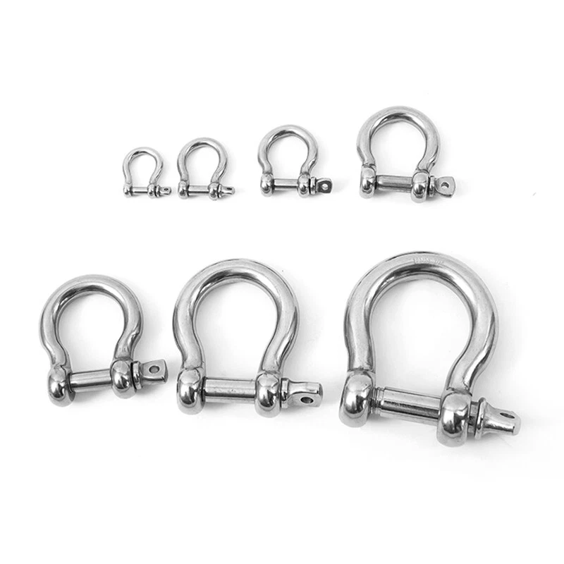 304 Stainless Steel Bow/D Shackle Joint Connector Marine Grade Shackles M4-M38 - Image 4 of 4