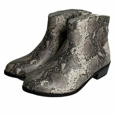 Cat Jack Girls Size 3 Multicolor/Graciela Snake Western Ankle Booties NEW