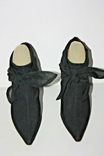 Escarpins Walter Steiger Talons 9cm Noirs Avec Nœud - Bout Ouvert - Taille 6 Italie - Neuf Sans Boîte