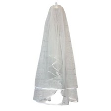 Veil Layered with Rhinestones White Ivory Color