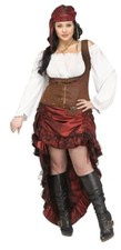 Women's Pirate Queen Halloween Costume Set, Fun World, Sizes 3XL