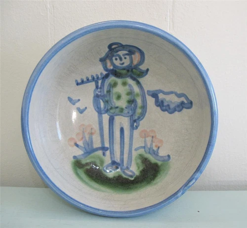 M.A. Hadley Pottery Country Farmer Coupe Cereal Bowl 5 1/2"
