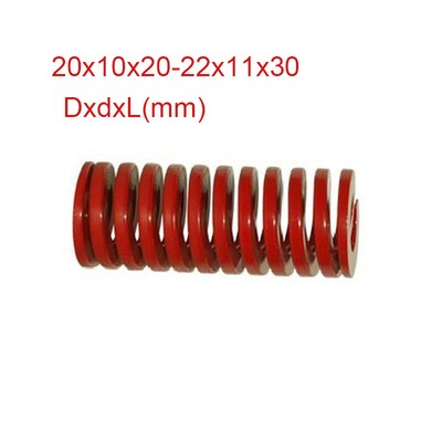 Spring Steel Die Spring TM Red Medium Load 10-11mm Wire Dia & 20-300mm Long