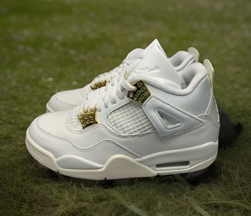 Air Jordan 4 Retro Metallic Gold Sail AQ9129-170 Women's Size 6 B-Grade NEW