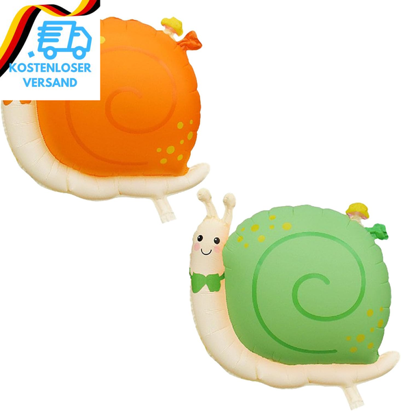 2 StüCk Schnecke Ballons, 3D Schnecken Folienballons, Schnecken Helium Ballons G-image