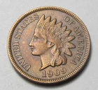 1909 INDIAN HEAD CENT,FULL LIBERTY, DIAMONDS,VERY NICE COIN!!!!(A4)
