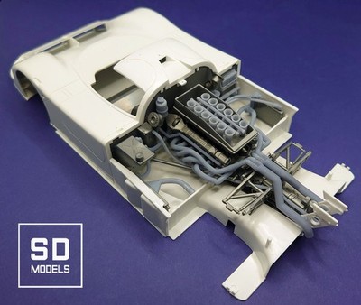 SD-J02+1 1/24 Jaguar XJR-9 LM Engine Additional Parts, Tamiya Compatible, 3D Pri