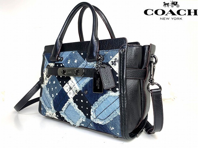 beautiful  COACH Swagger Quilt Patchwork Leather … - image 3