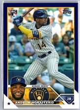 2023 Topps Update Andruw Monasterio #US74 Royal Blue Milwaukee Brewers