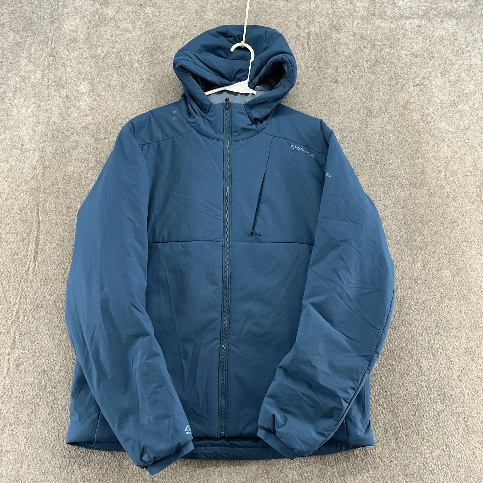Skwala Jacket Mens L Blue Full Zip Fusion 3/2 Puffy Insulated Fly Fishing Coat