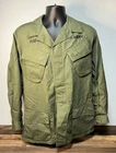 VTG 60’s Military Wind Resistant Poplin Slant Pocket Shirt Vietnam OG 107 Medium